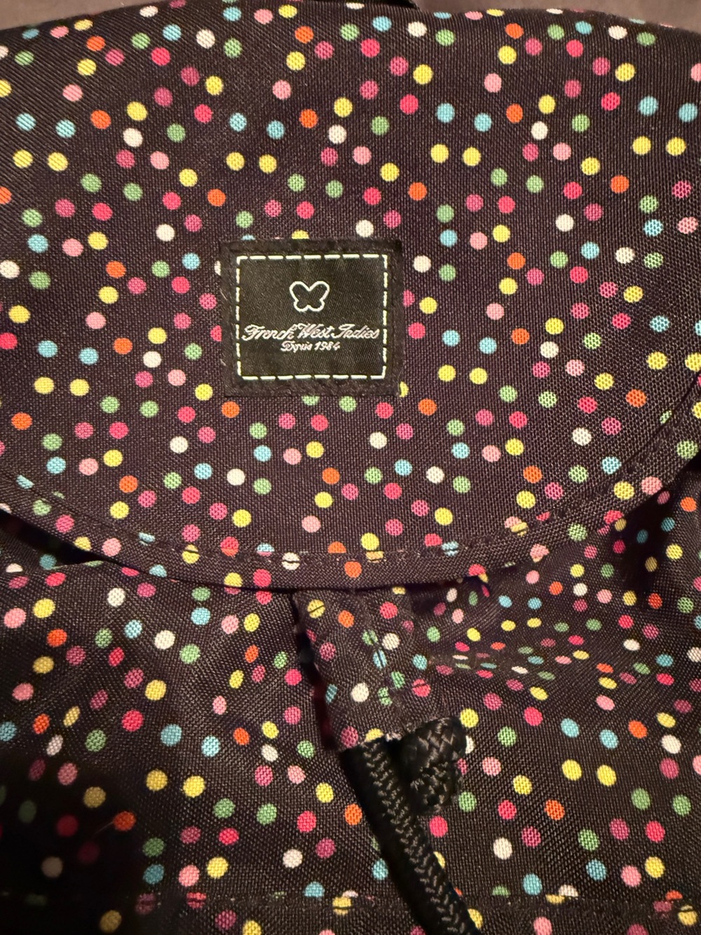 Polka Dot Drawstring Backpack - Picture 3 of 7